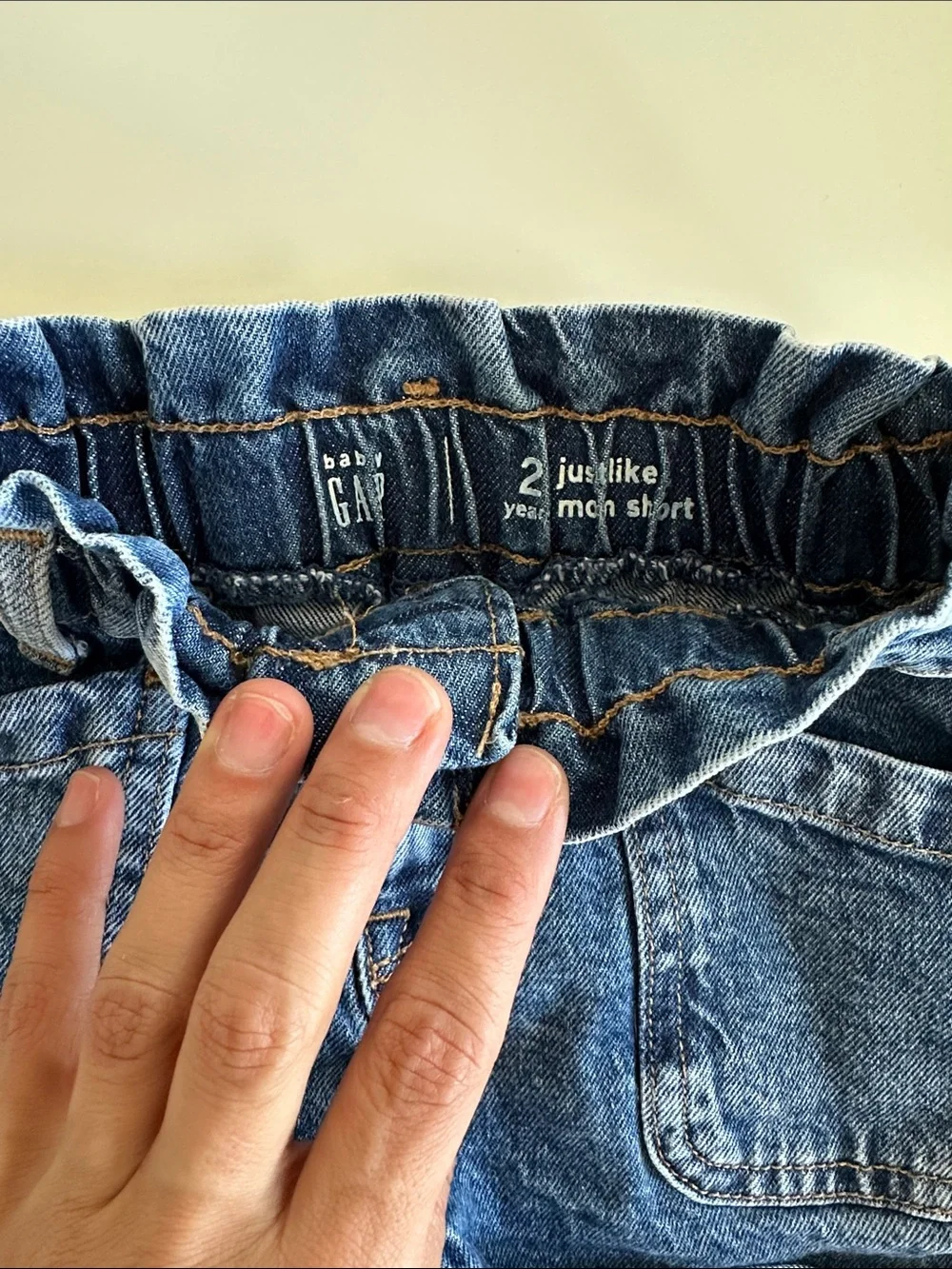 Baby gap Blue Denim Shorts with Elastic Waist